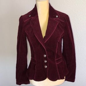 White House Black Market Burgundy Jacket